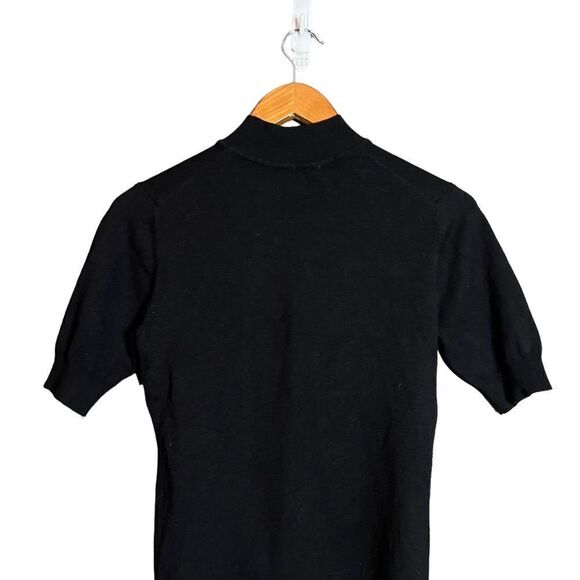 3 for $30! Coldwater creek black knit short sleeve top - Picture 8 of 8